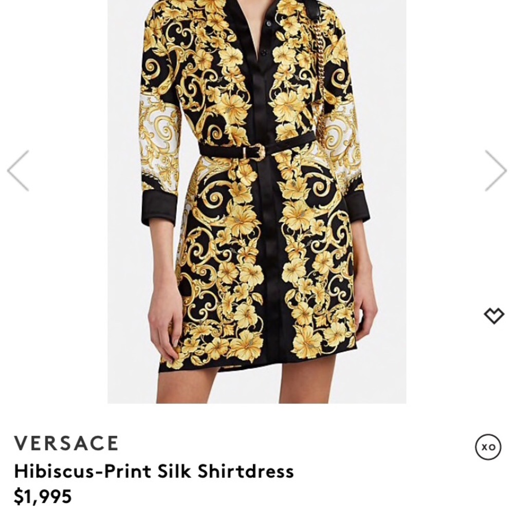 Versace button up shirt dress